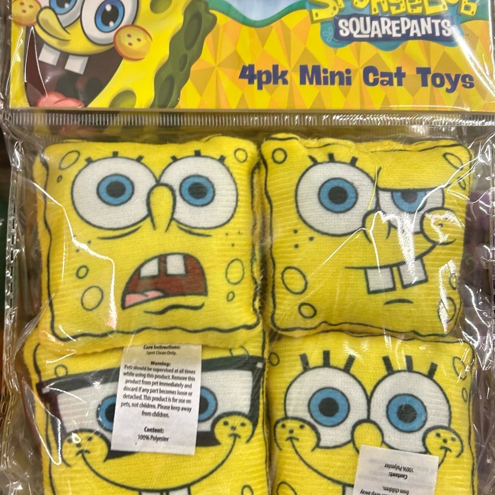 Nickelodeon SpongeBob SquarePants Cat Toys - Yellow and Black